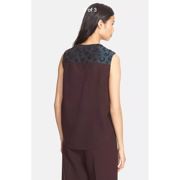 NWT $350 3.1 Phillip‎ Lim Leopard Pattern Sculpted Tank Top in Teal [ SIZE 4 ] - Picture 4 of 7